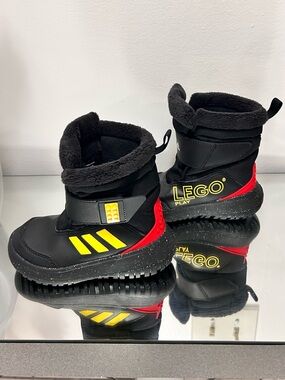 Adidas LEGO Kids Snow Boots Size 9K Black Winter Toddler Boots NEW
